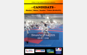 Stage N°4 - Préparation aux Grades 1er à 4ème DAN